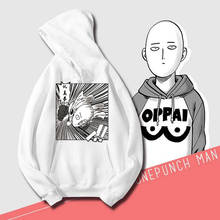 Anime One Punch man Saitama Oppai Hoodie Sweatshirt Hoodie Hoodies Men Long Sleeve Cosplay Costume Streetwear Pullover Hoodies 2024 - buy cheap