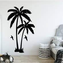 Venda quente de coco planta adesivo parede para sala estar removível vinil palmeiras decalques parede para quarto berçário decoração 2024 - compre barato