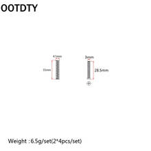 OOTDTY 4 шт. двойная катушка звукоснимателя Электрический гитарный хамбакер винты с пружинами крепежный болт 2024 - купить недорого