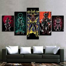 Impresiones en lienzo de arte de pared, carteles de Anime, figura de Manga, cuadro decorativo moderno para el hogar, pinturas de decoración para sala de estar, 5 piezas 2024 - compra barato