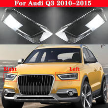 Capa de farol dianteiro para audi q3, 2010 a 2015, proteção para farol de carro, lâmpada de vidro, proteção para as lentes 2024 - compre barato