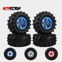 Plastic Wheel Rims &Rubber Tires Set 4PCS for 1/10 RC Monster Truck TRX4 Tamiya HIMOTO HSP HPI Kyosho Upgrade Parts 2024 - buy cheap