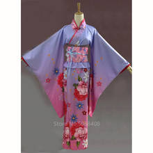 Kimono Yukata tradicional japonés con Obi para mujer, vestido de noche Vintage, Kimono de Geisha, disfraz para espectáculo en escena, Cosplay 2024 - compra barato
