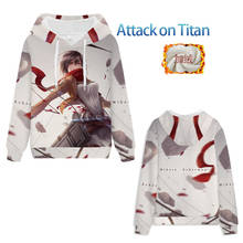 Sudadera con capucha de Attack on Titan para adultos, suéter de felpa de Mikasa Ackerman, Top de otoño e invierno, 2021 2024 - compra barato