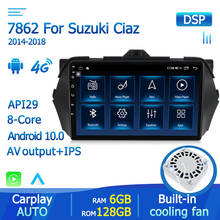 9"Car Multimedia Video Player Android 10 For Suzuki Ciaz 2014-2018 Stereo 2DIN Gps Navigation Audio 4G Lte DSP Carplay Auto 128G 2024 - buy cheap