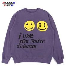 Kanye Autumn New You're different Printed Sweatshirts Men Women I Like You Printed Sweatshirts Men Women Crewneck Hoodie 2021 2024 - buy cheap