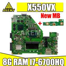Akemy  X550VX motherboard For Asus X550VX FZ50VX FH5900V I7-6700HQ GTX950 8GB RAM laptop motherboard tested 100% work original 2024 - buy cheap