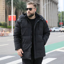 2019 Мужская зимняя XL-7XL большого размера 8XL 9XL 10XL с капюшоном парка теплая куртка с длинным разрезом толстое свободное теплое пальто 2024 - купить недорого