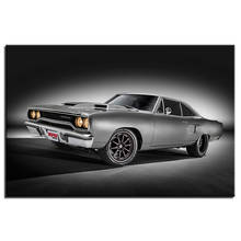 Arte de pared para decoración de sala de estar, póster de Plymouth Muscle Car, impresiones en lienzo, bricolaje, pintura enmarcada de vehículo, 1970 2024 - compra barato