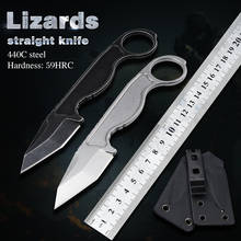 440C Fixed Blade Knife Outdoor Tactical Knives Hunting Survival Camping EDC Hand Tools Self Defense Knifes Lizard Shape Karambit 2024 - buy cheap