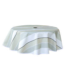 Mantel impermeable con cremallera y agujero para sombrilla, cubierta redonda de tela Oxford 600D, con borlas para mesa de té, Picnic al aire libre 2024 - compra barato