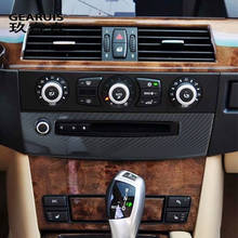 Adesivo decorativo para bmw série 5, acessório automotivo para console central, ar condicionado, painel de volume de cd, capas e acessórios automotivos 2024 - compre barato