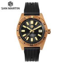 San Martin 62MAS CuSn8 Bronze Diving Watches Automatic Mechanical Wristwatch NH35 Sapphire Glass With Date Luminous Dial 2024 - buy cheap