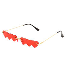 Fashion Rimless Sunglasses Women Heart Shaped Sunglasses Luxury Metal Small Frame Sunglasses Eyewear UV400 gafas de sol 2024 - buy cheap