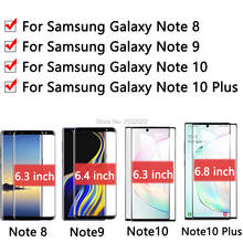 Защитное стекло для Samsung Galaxy Note 8 9 10 10 Plus, защитная пленка для экрана Note9, Note8, Note10 Plus, закаленное стекло 9H 2024 - купить недорого