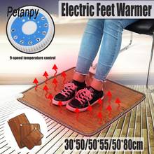 Almofada de aquecimento elétrico pé térmico pés mais quente piso aquecido tapete almofada cobertor escritório em casa quente pés aquecedor 2024 - compre barato