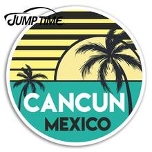 Jump Time for Cancun Mexico Vinyl Stickers Fun Travel Sticker Laptop Luggage Waterproof Accessories Car Bumper Window Decal 2024 - buy cheap