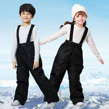 Лыжные брюки, зимние ветрозащитные водонепроницаемые теплые брюки для детей, брендовые зимние штаны для катания на лыжах и сноуборде 2024 - купить недорого