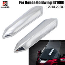 Cubiertas de puntal de parabrisas cromadas, embellecedor decorativo de acento para motocicletas Honda Goldwing GL1800 2018 2019 2020 2024 - compra barato