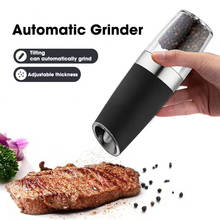 Stainless Steel Pepper Mill Electric Gravity Salt and Pepper Grinder Operated Automatic Kitchen Tools Spice Mills with LED Light 2024 - buy cheap