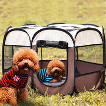 Portable Outdoor Large Dogs Pet House Breathable Dog Tent Foldable Indoor Puppy Cat Pet Cage Octagon Pet Playpen домик для собак 2024 - buy cheap