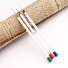 3 шт. набор кистей для маникюра кисть для дизайна ногтей тонкая ручка-лайнер для рисования в полоску цветок маникюрные инструменты для ногте... 2024 - купить недорого