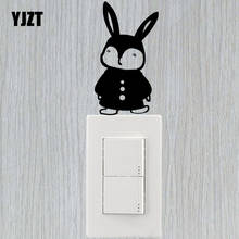 YJZT Wall Switch Sticker Vinyl Decal Cartoon Animal Living Room Decor Funny Rabbit S19-0510 2024 - buy cheap