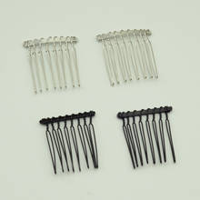 20PCS 8teeth black Plain Metal Twisted Wire Hair Combsat lead free and nickle free,side comb wholesale 2024 - buy cheap