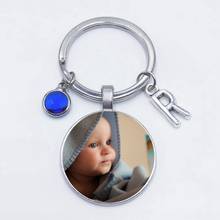 8-color Crystal Personalized Photo Pendant Custom Keychain Baby Photo Dad Mom Grandparents Family Members Favorite A Gift 2024 - buy cheap