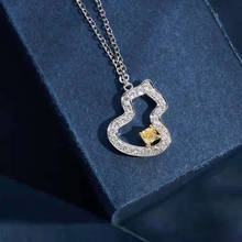 Collar con colgante de diamante de oro de 18K para mujer, joyería fina con estilo de moda, regalo de fiesta 2024 - compra barato