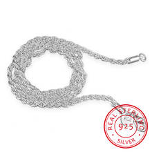 Wholesale Personality Fashion OL Woman Girl Party Gift Silver 3MM Rope Chain 925 Sterling Silver Chain Necklace NC189 2024 - buy cheap