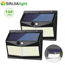 Lámpara alimentada por energía Solar con Sensor de movimiento para exteriores, luces Led impermeables para valla, camino, patio, lámpara de pared de jardín, 4 Uds., 2 uds. 2024 - compra barato