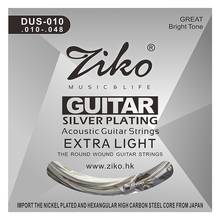 Ziko dus cordas para violão série acústica, cordas hexagonal de aço carbono com reforço de prata para Dus-010 2024 - compre barato