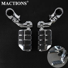 Motorcycle 1.25" Adjustable Highway Crash Bar Clamp Engine Guard Foot Pegs Mounts Chrome Kits For Harley Sportster Touring Dyna 2024 - compre barato
