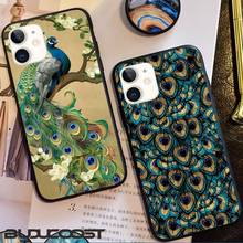 Luxury Peacock Feather Custom Soft Phone Case For iphone 11 Pro 11 Pro Max X XR XS MAX 7 8 plus 6s plus 5s 2020 se Cover 2024 - buy cheap