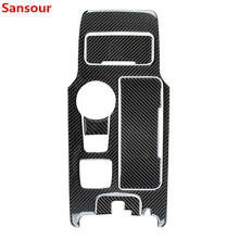 Sansour Carbon Fiber Car Interior Gear Head Shift Knob Panel Cover Trim Sticker For Ford Mondeo 2017 2018 2019 2024 - buy cheap