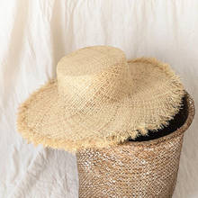 New women casual straw hat Summer Lady korea style fringed raffia cap Sun hat Sunscreen panama cap gorros 2024 - buy cheap