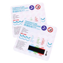 Cartão de medição da temperatura da água do banho do bebê cartão de medição da temperatura da água da piscina da banheira dos desenhos animados 2024 - compre barato