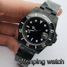 Bliger 40mm Top Casual Business Watch Black Case Sapphire Glass Ceramic Bezel Black Sterile Dial NH35 Movement Automatic Watch 2024 - buy cheap