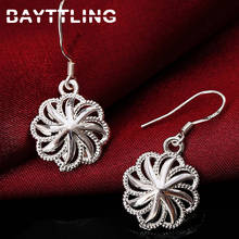 BAYTTLING-pendientes redondos de plata de ley 2021 para mujer, joyería de Glamour, regalo de moda, 925 2024 - compra barato