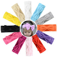 Bebê meninas algodão bowknot headbands colorido headbands princesa elásticos faixas de cabelo acessórios para o cabelo 2024 - compre barato