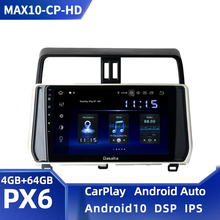 Dasaita 10.2" Android 10.0 Car Radio for Toyota Prado 2018 2019 Head Unit DSP Multimedia HD Screen CarPlay 4GB+64GB TDA7850 2024 - buy cheap