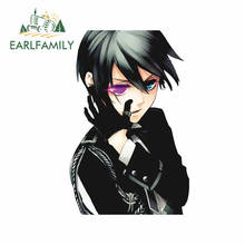 Earlfamily-adesivo de 13cm x 8.6cm para mordomo preto, estampa sebastian michaelis, laptop, geladeira, carro, pára-brisa, jdm, assesivos 2024 - compre barato