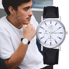 Fashion Men Watch Top Brand Luxury Watch PU Leather Band Analog Quartz Wrist Watch Student Clock erkek kol saati reloj hombre % 2024 - buy cheap