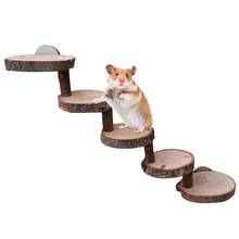 Игрушка для хомяка, деревянная мостовая лестница, мини-игрушка для домашних животных, скалолазание, лестница, деревянная клетка для моста, игрушки 2024 - купить недорого