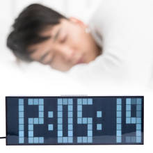 Цифровой дисплей, регулируемый будильник, 6-значный большой светодиодный цифровой будильник, календарь, будильник, настенные настольные часы (белая 6-значная версия), цифровой 2024 - купить недорого