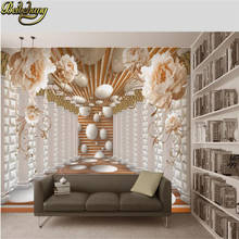 Beibehang-papel tapiz con foto 3d personalizado, mural de columna romana europea, peonía, TV, sofá, fondo, papel de pared, decoración del hogar, pintura 3D 2024 - compra barato