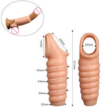 Penis Sleeve Erection Ring Rooster Ring Adult Intimate Goods Reusable Condom Silicone Penis sleeve, accessories set, extending sex time, Reusable Penis rings sex toy, Adult man 2024 - buy cheap