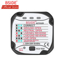 Bside-aparelho de teste de tomada ast01, modelo ue, eua, ru e au, plug automático, com polaridade elétrica, detector de voltagem, para parede 2024 - compre barato