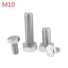 1PCS M10*20-150 40 60 100 A2-70 304 Stainless Steel Metric Thread DIN933 External Outside Hex Hexagon Head Cap Screw Bolt M10x20 2024 - buy cheap